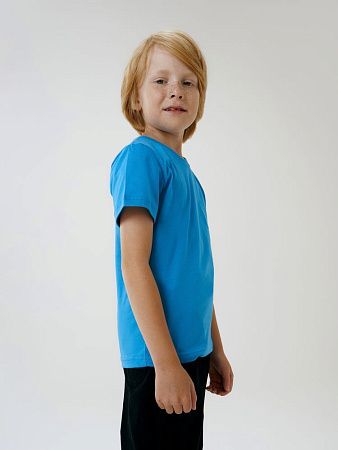 Футболка детская T-Bolka Kids, бирюзовая, размер 8 лет (118-128 см)