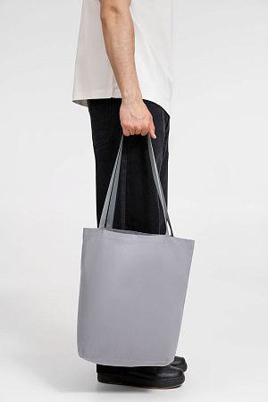 Шопер B5, серый с серыми ручками