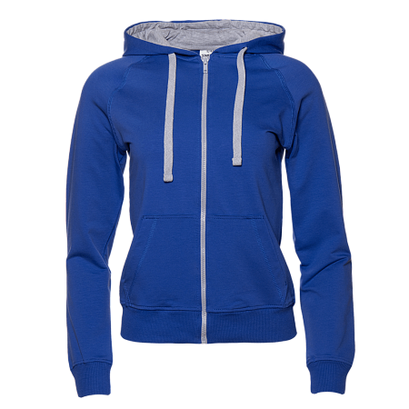 Толстовка женская STAN с капюшоном на молнии футер без начёса, 260, 61W, Синий,  (16/1)  (48/L)