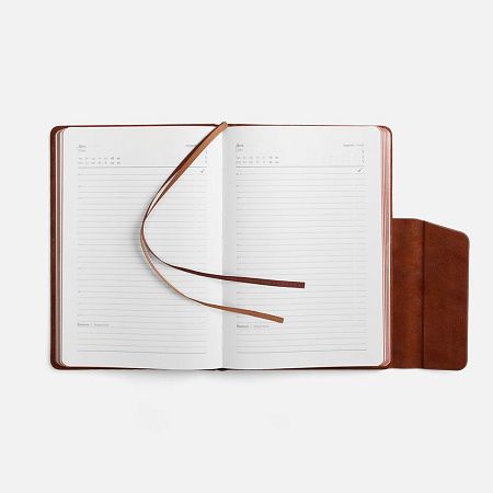 Ежедневник Leadmark, недатированный, коричневый