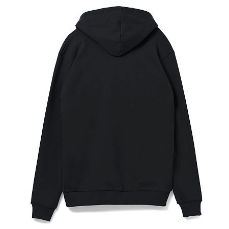 Толстовка на молнии с капюшоном Unit Siverga Heavy, черная, размер XS