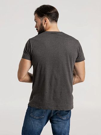 Футболка унисекс Firm Wear, черный меланж, размер S