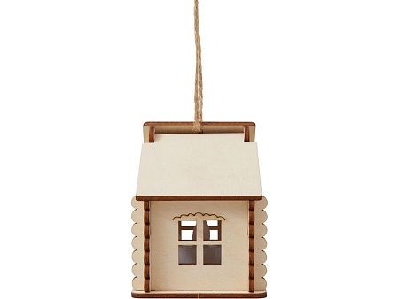 Деревянная подвеска на елку с подсветкой «Lumihut»