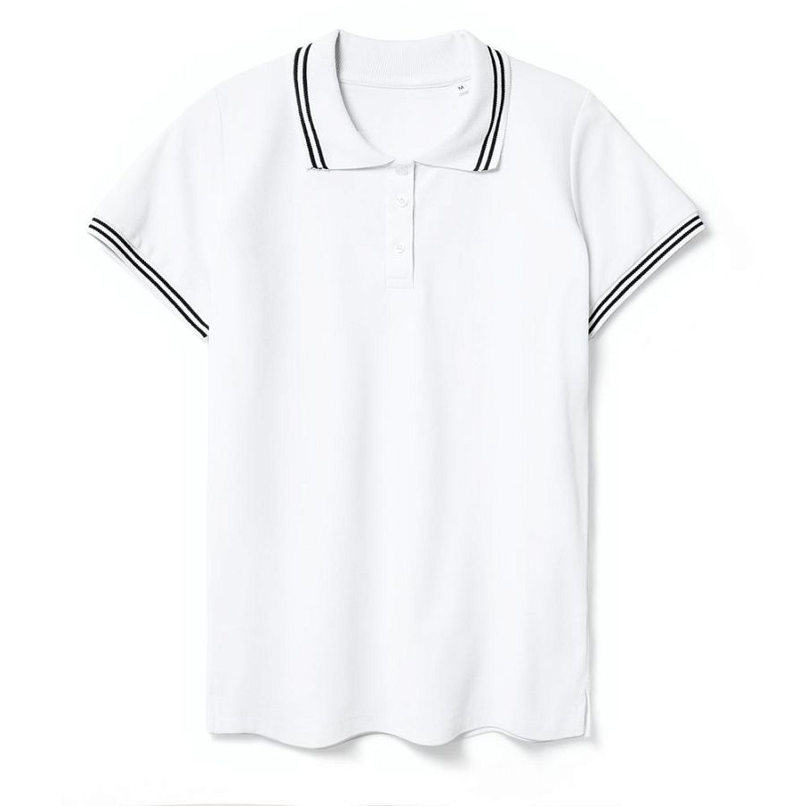 Рубашка поло женская Virma Stripes Lady, темно-синяя под нанесение