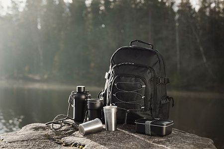 Термокружка VINGA Parks в комплекте с 4 кружками из нержавеющей стали