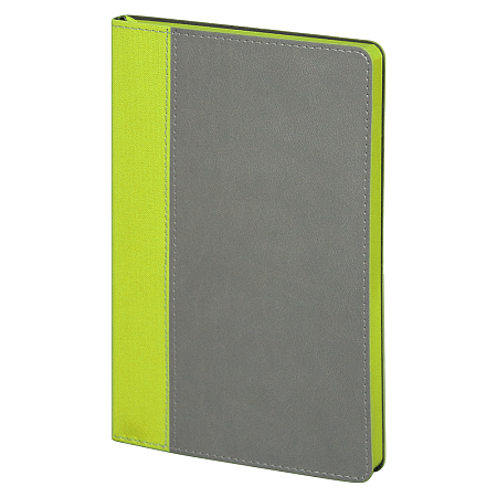 Ежедневник Flexy Viva Latte Sand Color A5, серый с салатовым, недатированный, в гибкой обложке