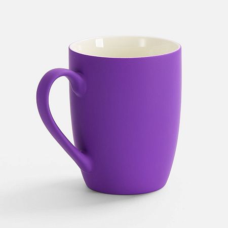 Кружка Good Morning с покрытием софт-тач, ver.2, фиолетовая