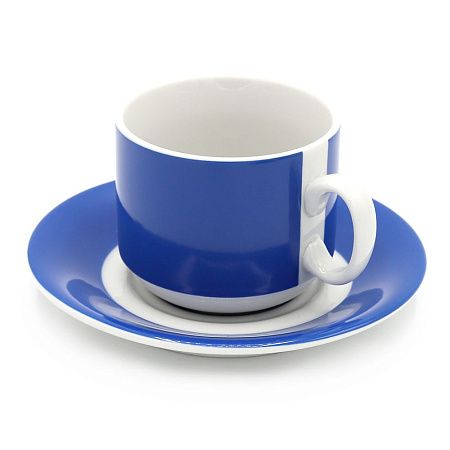 Чайная пара фарфоровая 220см³ &amp;quot;экспресс&amp;quot; &amp;quot;Sunrise&amp;quot; (7С1665Ф34), синий, в коробке