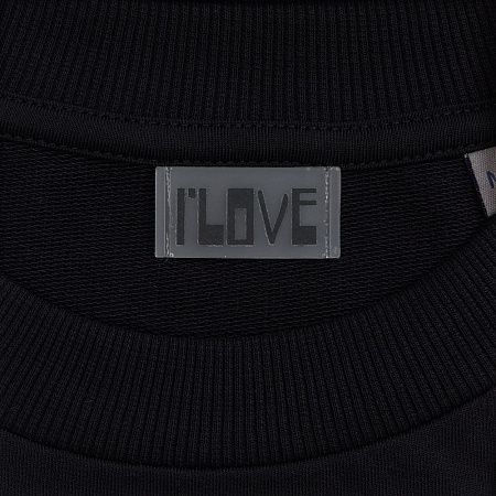 Футболка оверсайз с двойным рукавом Kosmos, черная, размер XL/2XL