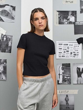 Футболка женская Lilia, черная, размер S