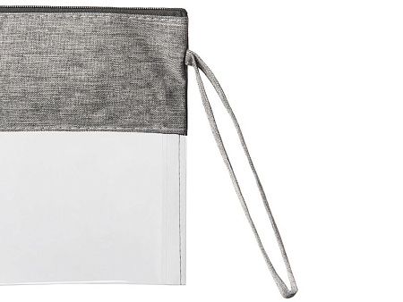 Прозрачная косметичка «Leony» из ПВХ и ткани