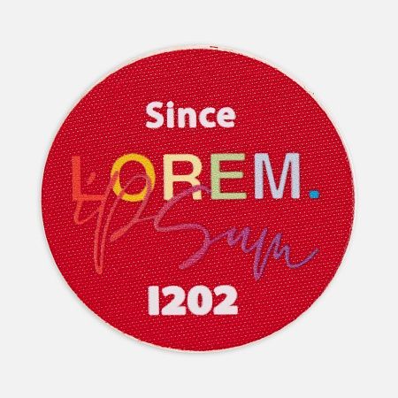 Наклейка тканевая Lunga Round, M, красная