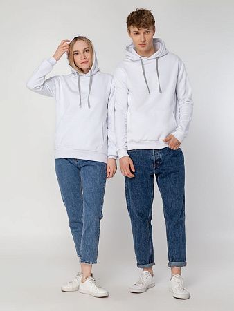 Толстовка с капюшоном Unit Kirenga Heavy, белая, размер XS