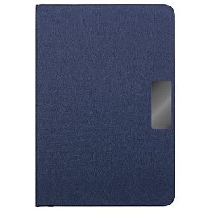 Блокнот Forest Alfa Libra Fabrique А5 с металлическим декоративным элементом, недатированный, в твердой тканевой обложке, темно-синий