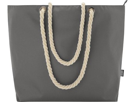 Пляжная сумка-холодильник Panama GRS из переработанных материалов с ручками-шнурками