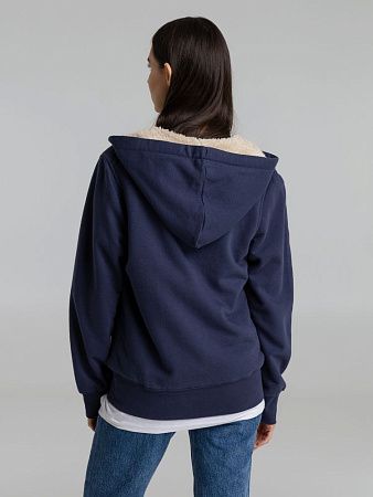 Толстовка унисекс на молнии Sherpa 280, темно-синяя, размер XXS