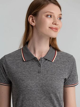 Рубашка поло женская Paname Women, черный меланж, размер S