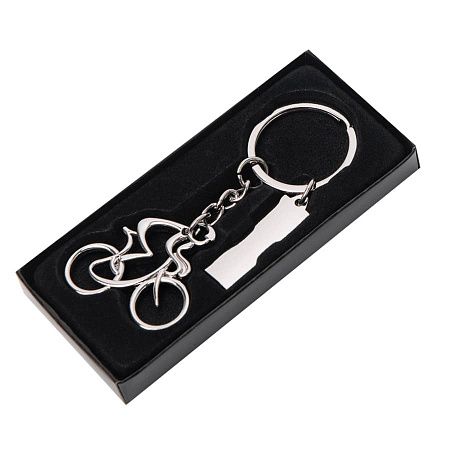 Брелок SILV CYCLIST; 4,0 x 4,0 x 0,4 см; металл