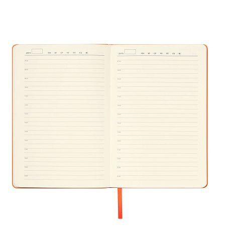 Ежедневник Spark недатированный, оранжевый (с упаковкой, со стикерами)