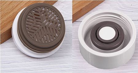 Термокружка Бастион 400 мл с силиконовым ремешком, пластик/металл, белый