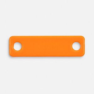 Шильдик металлический Alfa Liten, оранжевый неон