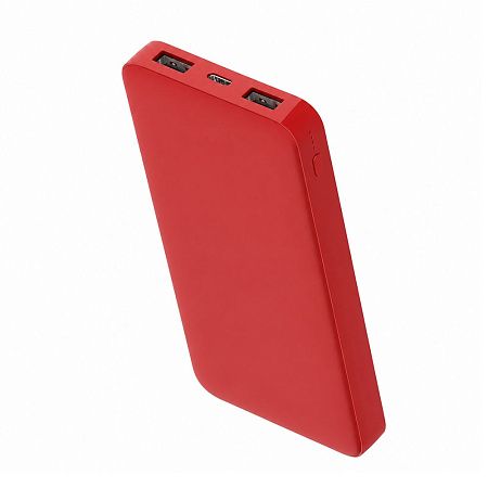 Внешний аккумулятор Polus, 10000 Mah, софт-тач покрытие, оранжевый