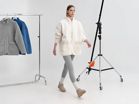 Куртка унисекс Oblako, молочно-белая, размер XL/2XL