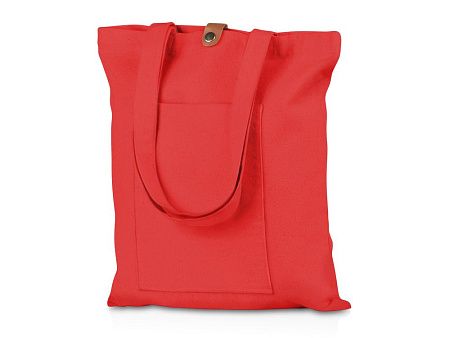 Cумка «Clip» из хлопка 340 г/м2 с застежкой из экокожи