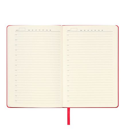 Ежедневник Спарк (Spark) недатированный, красный (с упаковкой, со стикерами)