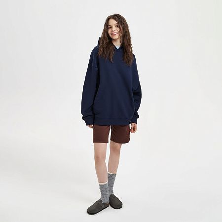 Худи оверсайз унисекс FUSION, темно-синий, размер 3XL/4XL