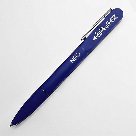 Ручка шариковая NEO с подсветкой после гравировки, soft touch