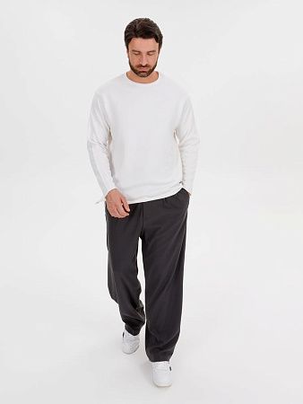 Лонгслив унисекс Siluetti Fuori, молочно-белый, размер S/M