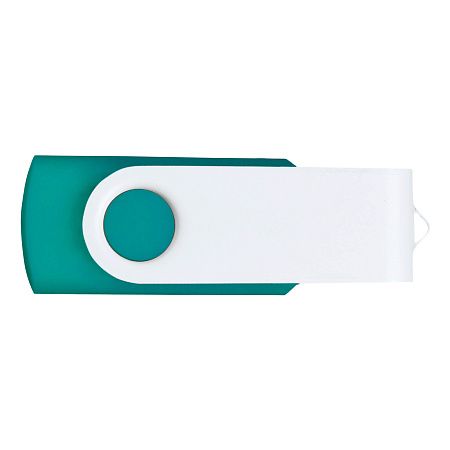 Флешка TWIST WHITE COLOR Бирюзовая с белым 4015.16.07.8ГБ
