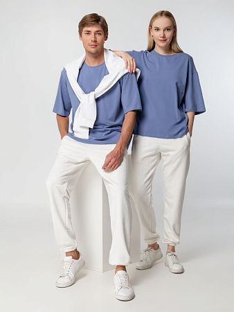 Футболка унисекс оверсайз Street Vibes, синяя (лавандовая), размер XL/2XL