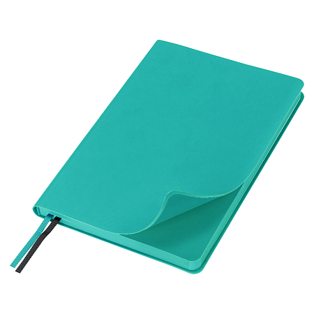 Ежедневник Flexy Latte Color А5, бирюзовый, недатированный, в гибкой обложке