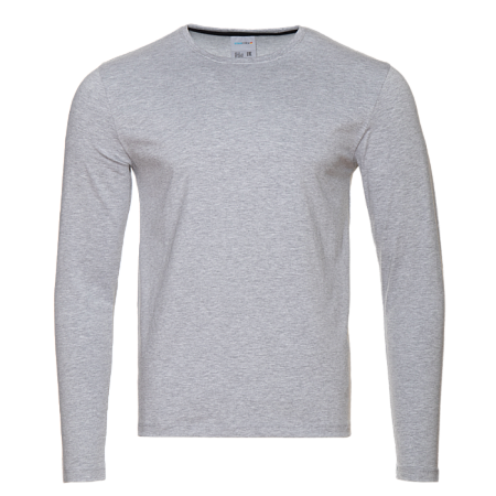 Футболка унисекс с длинным рукавом STAN хлопок/эластан 180, 35, Серый меланж,  (50/60)  (42/XXS)