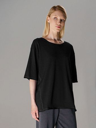 Футболка оверсайз унисекс Vozduh, черная, размер M/L