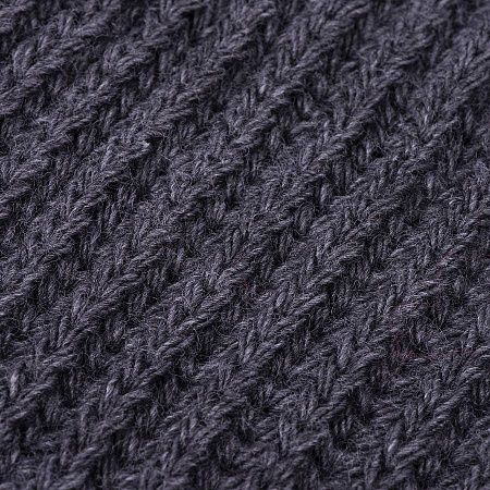 Вязаный комплект шарф и шапка "GoSnow", антрацит c фурнитурой, темно-серый, 70% акрил,30% шерсть