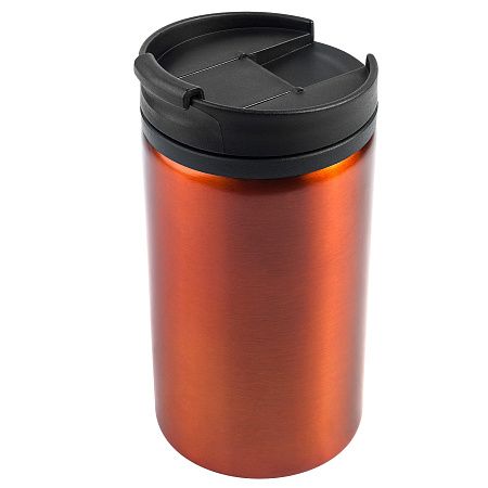 Термокружка CONFETTI 300мл. Оранжевая с черной крышкой 6020.05