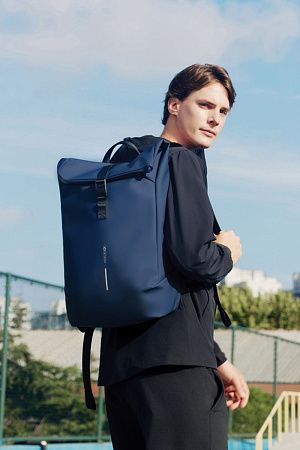 Антикражный водонепроницаемый рюкзак Urban Flap-Top, темно-синий