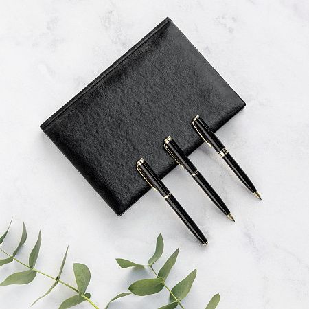 Шариковая ручка Соната (Sonata), черная/позолота