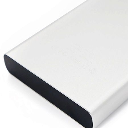 Внешний аккумулятор Höginn в металлическом корпусе, 10000mAh, серый.