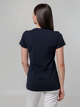 Футболка женская T-bolka Stretch Lady, темно-синяя (navy), размер M v2