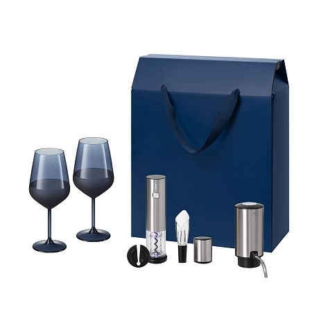 Подарочный набор Сапфир (Sapphire), Винтаро (Vintaro), Данте (Dante) (2 бокала + набор для вина + аэратор)
