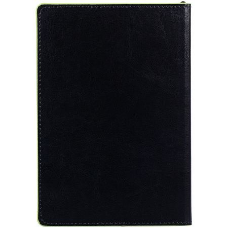 Ежедневник Alanis, недатированный, черный с зеленым