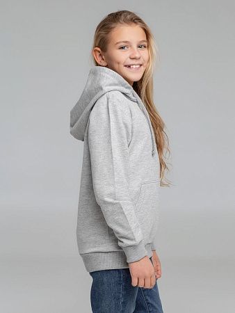 Толстовка с капюшоном детская Kirenga Kids, серый меланж, размер 12 лет (142-152 см)