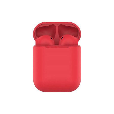 Наушники беспроводные с зарядным боксом TWS AIR SOFT, цвет красный 