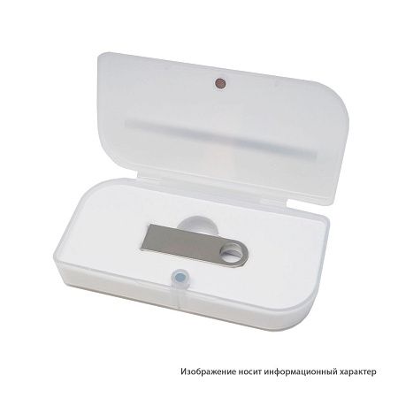 Футляр для флеш накопителя Berg, пластик, белый/прозрачный
