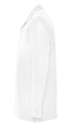 Рубашка поло мужская с длинным рукавом Star 170, белая, размер S