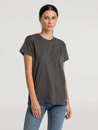 Футболка унисекс Firm Wear, черный меланж, размер S